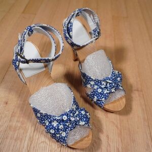 Polo Ralph Lauren Clog Sandal Floral Size 7B Wooden Brand New